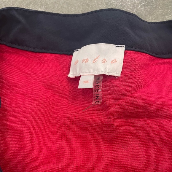 Entro size M Red and Navy Blue Dress - Picture 3 of 6